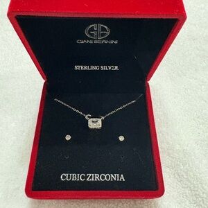 Giani Bernini Silver Necklace with Cubic Zirconia Pendant